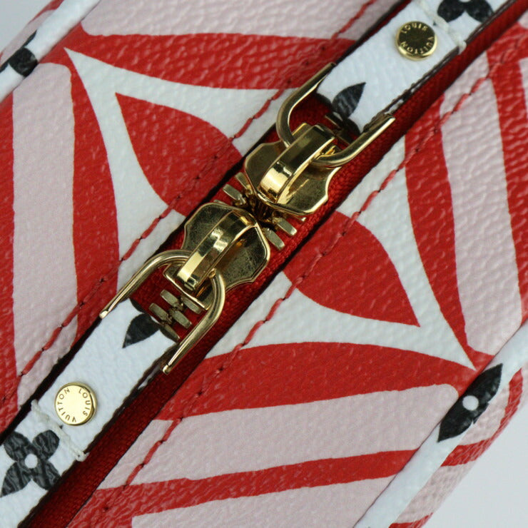 超美品 LOUIS VUITTON ルイ ヴィトン ボワット シャポー スープル LVクラフティ モノグラム ジャイアント ショルダーバッグ M45364 PVC レッド ピンク ホワイト ブラック マルチカラー ゴールド金具 クロスボディバッグ ビトン
