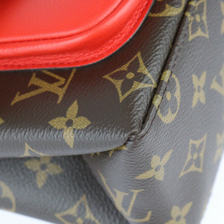 超美品 LOUIS VUITTON ルイ ヴィトン マリニャン モノグラム ハンドバッグ M44286 PVC レザー ブラウン コクリコ ゴールド金具 2WAY ショルダーバッグ ビトン レッド系
