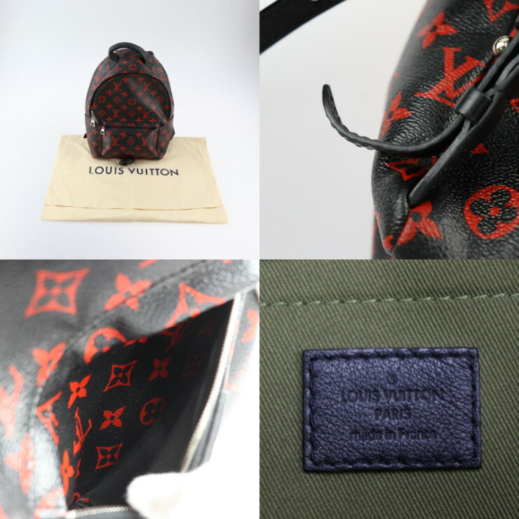 美品 LOUIS VUITTON ルイ ヴィトン パームスプリングスPM バックパック モノグラム アンフラルージュ リュック・デイパック M41458 コーティングキャンバス ブラック レッド シルバー金具 ビトン