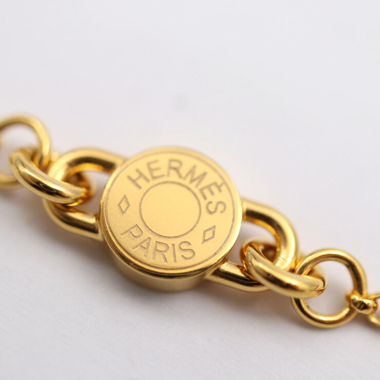新古未使用展示品 HERMES エルメス シャルニエール GM ネックレス 011084CC ヴォースイフト メタル ナタ ゴールド ペンダント