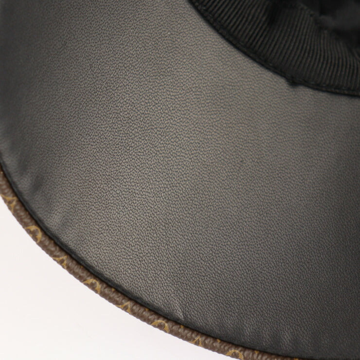 Very good condition LOUIS VUITTON Louis Vuitton cap LV day cap cap M77807 100% cotton x Monogram canvas x leather black hat Vuitton