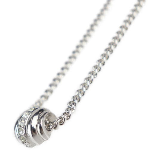 美品 Christian Dior クリスチャンディオール ネックレス ネックレス - メタル ラインストーン シルバー CDロゴ