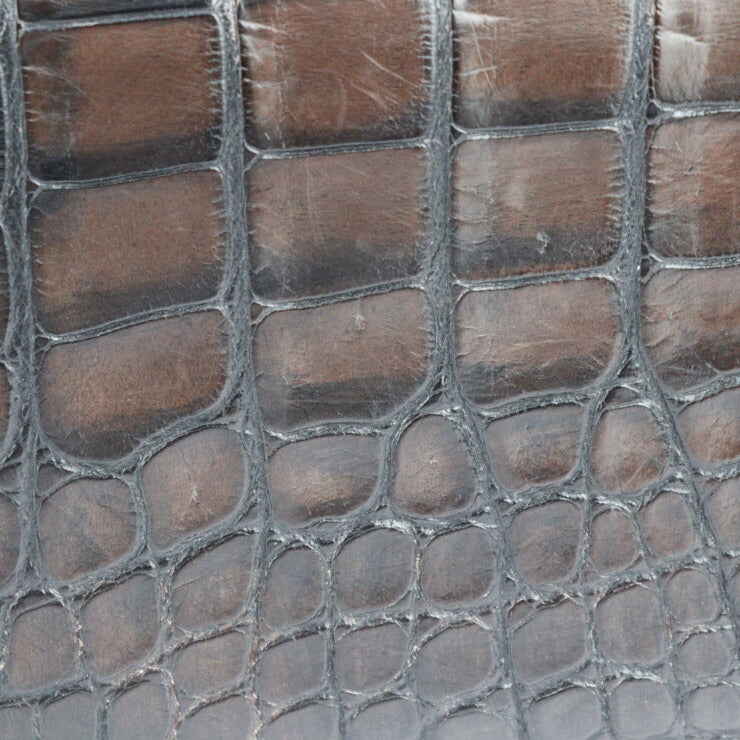 Beautiful Berluti JAGUA Card Case - Alligator Brown Bi-fold Business Card Holder Crocodile