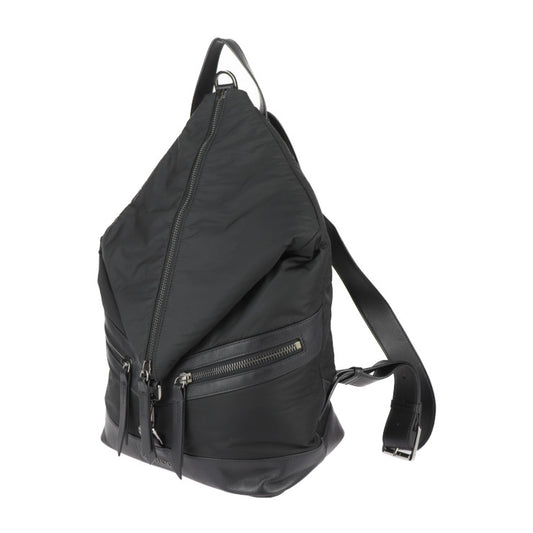 美品 JIMMY CHOO ジミーチュウ フィッツロイ リュック・デイパック - ナイロン レザー ブラック バックパック