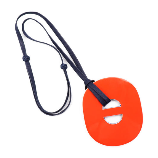 美品 HERMES エルメス シェーヌダンクル ネックレス - ラッカーウッド イエロー系 オレンジ系 ペンダント