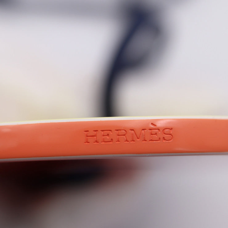 美品 HERMES エルメス シェーヌダンクル ネックレス - ラッカーウッド イエロー系 オレンジ系 ペンダント