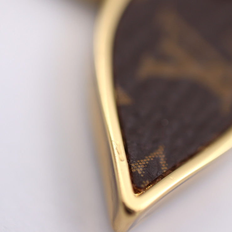 美品 LOUIS VUITTON ルイ ヴィトン スプリング ストリート キーホルダー M01187 メタル ゴールド ブラウン ピンク ホワイト LV モノグラム フラワー キーリング バッグチャーム ビトン