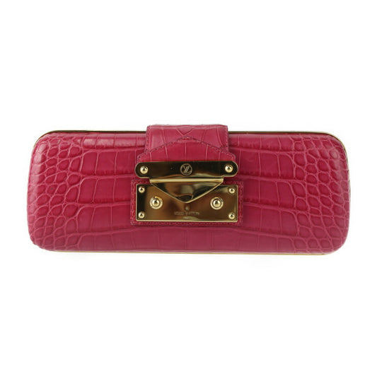 美品 LOUIS VUITTON ルイ ヴィトン ミノディエール トレゾール クラッチバッグ - クロコダイル レザー ピンク系 ゴールド金具 2WAY チェーン ショルダーバッグ 希少 ビトン