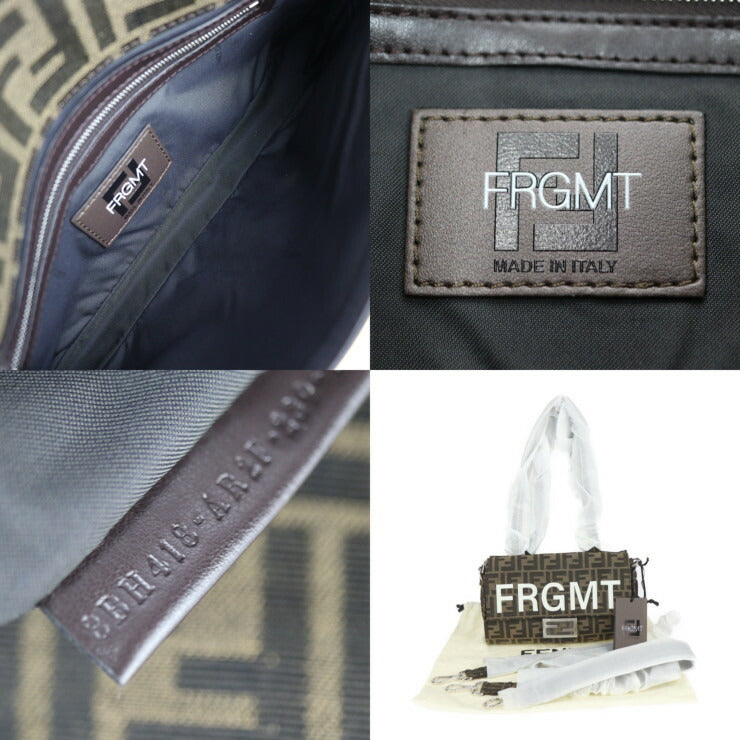 新品未使用展示品 FENDI フェンディ バゲット フォールダブル ズッカ ハンドバッグ 8BH418 AR2F キャンバス ベージュ系 ブラウン系 2WAY ショルダーバッグ トートバッグ