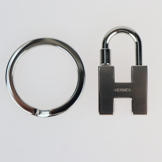 Very good condition HERMES CADENAS QUIZZ RAINBOW Cadena Quiz Rainbow Keychain - Metal Silver Multicolor Bag Charm Keyring Palladium Lacquer