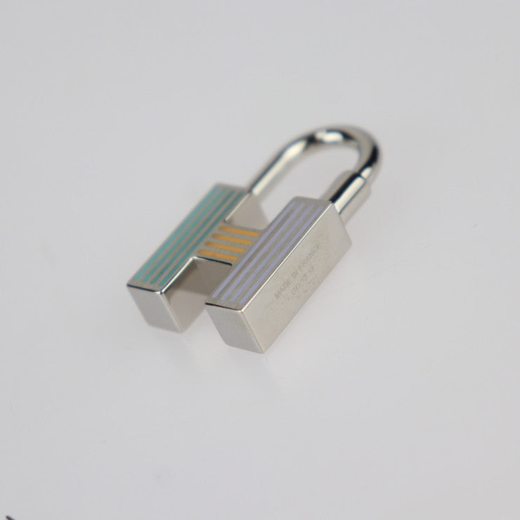 Very good condition HERMES CADENAS QUIZZ RAINBOW Cadena Quiz Rainbow Keychain - Metal Silver Multicolor Bag Charm Keyring Palladium Lacquer