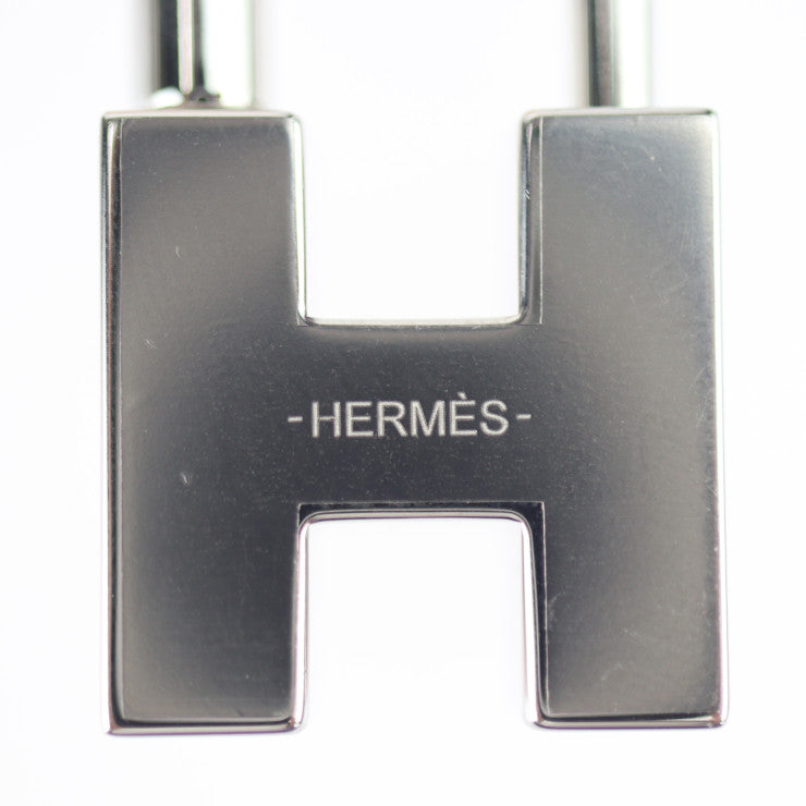 Very good condition HERMES CADENAS QUIZZ RAINBOW Cadena Quiz Rainbow Keychain - Metal Silver Multicolor Bag Charm Keyring Palladium Lacquer