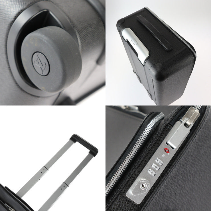 超美品 LOUIS VUITTON ルイ ヴィトン スーツケース ペガス 55 NM タイガ キャリーバッグ M30407 レザー ブラック シルバー金具 キャスター付き 旅行鞄 2輪 TSAロック付き ビトン