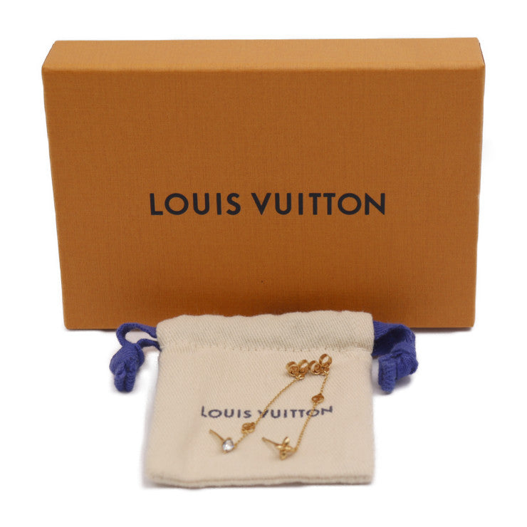 LOUIS VUITTON ルイ ヴィトン ブックルドレイユ プティ ルイ ピアス M00390 メタル ラインストーン ゴールド モノグラムフラワー LVサークル 耳飾り ビトン