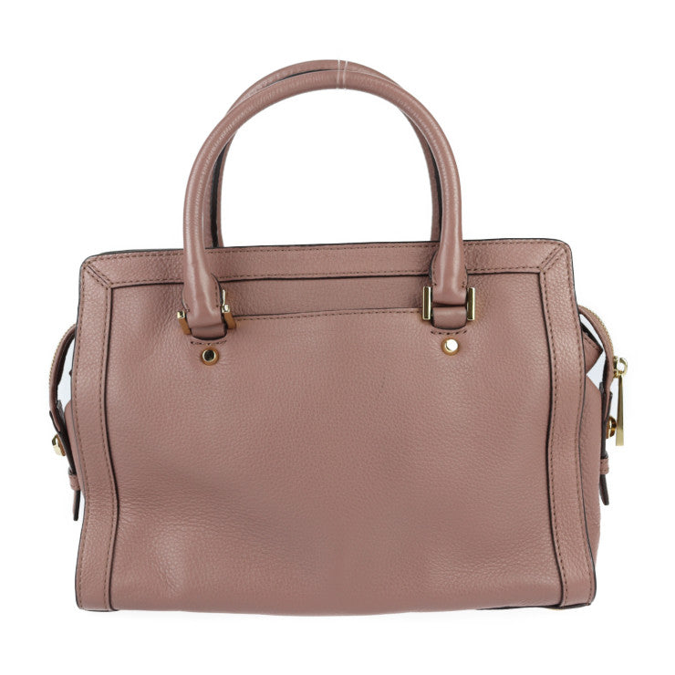 超美品 Michael Kors マイケルコース COLLINS MD コリンズ ミディアム サッチェル ハンドバッグ 30F5GIES1L レザー ピンク系 ゴールド金具 2WAY ショルダーバッグ トートバッグ