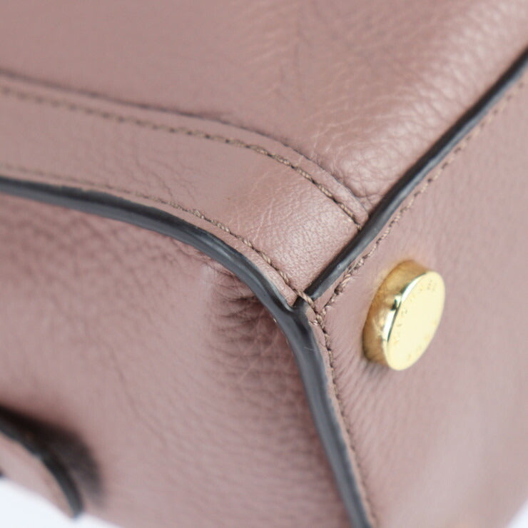 超美品 Michael Kors マイケルコース COLLINS MD コリンズ ミディアム サッチェル ハンドバッグ 30F5GIES1L レザー ピンク系 ゴールド金具 2WAY ショルダーバッグ トートバッグ