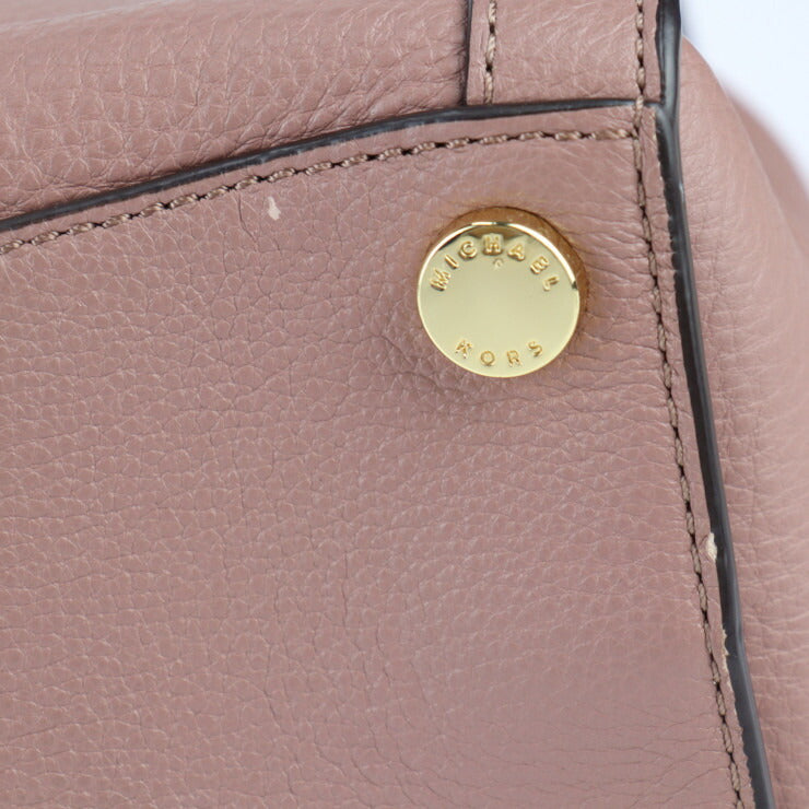 超美品 Michael Kors マイケルコース COLLINS MD コリンズ ミディアム サッチェル ハンドバッグ 30F5GIES1L レザー ピンク系 ゴールド金具 2WAY ショルダーバッグ トートバッグ