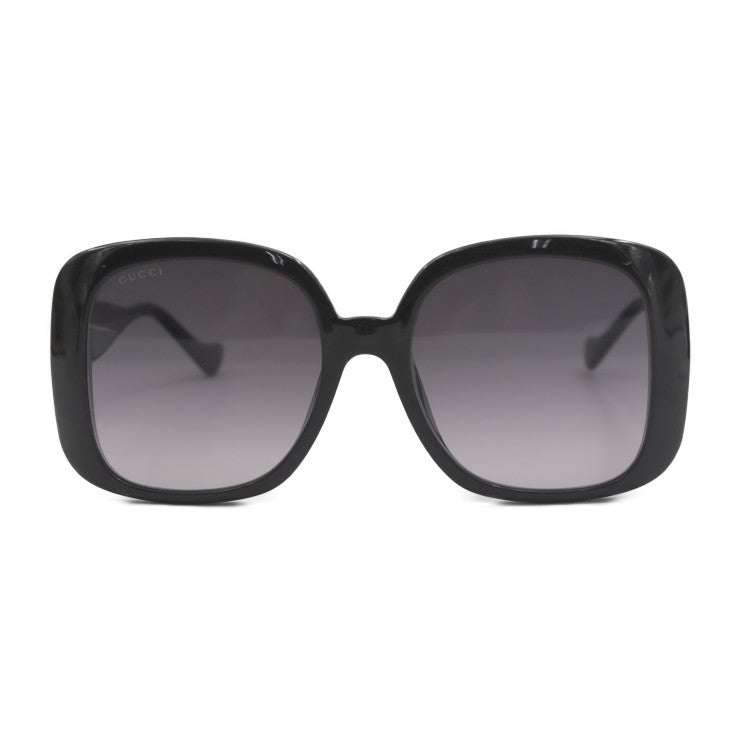 新品未使用展示品 GUCCI グッチ インターロッキングG サングラス GG1029SA 007 表記サイズ 57□19-145 XL アセテート ブラック ゴールド金具 アジアンフィット スクエア