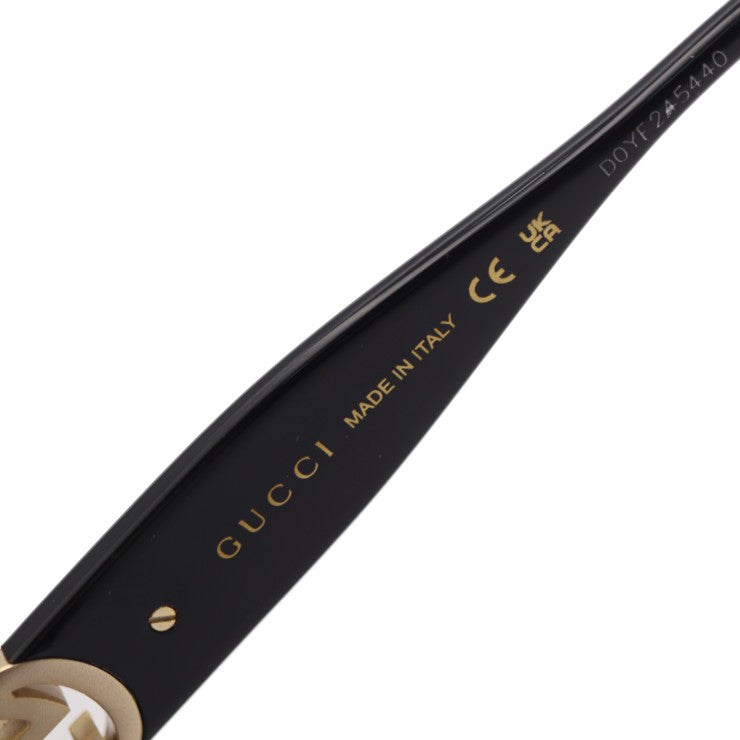 新品未使用展示品 GUCCI グッチ インターロッキングG サングラス GG1029SA 007 表記サイズ 57□19-145 XL アセテート ブラック ゴールド金具 アジアンフィット スクエア