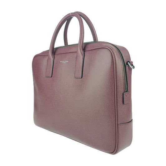 超美品 Michael Kors マイケルコース ビジネスバッグ ブリーフケース 37T7LWRA3L ボルドー系 レザー ユニセックス 2WAY ショルダーバッグ 書類鞄