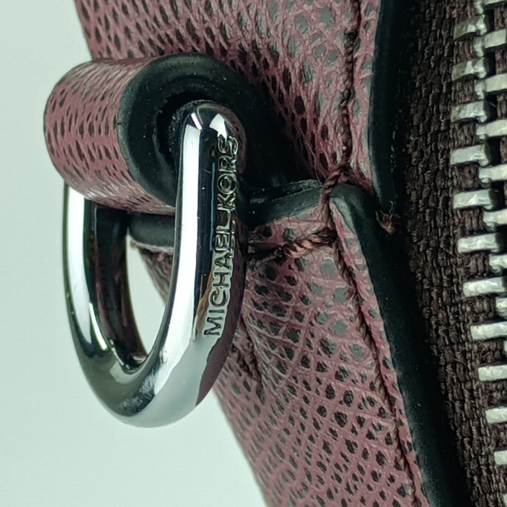超美品 Michael Kors マイケルコース ビジネスバッグ ブリーフケース 37T7LWRA3L ボルドー系 レザー ユニセックス 2WAY ショルダーバッグ 書類鞄