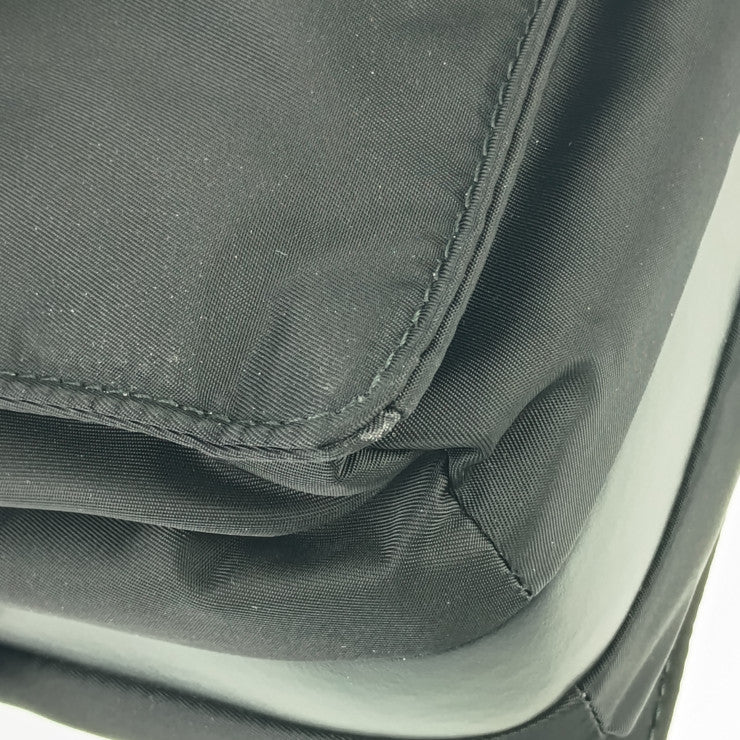 超美品 PRADA プラダ ショルダーバッグ ミディアム パデッドRe-Nylon ショルダーバッグ 1BD255 ブラック シルバー金具 ナイロン レザー レディース クロスボディ メッセンジャー 三角ロゴプレート