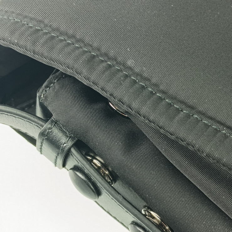 超美品 PRADA プラダ ショルダーバッグ ミディアム パデッドRe-Nylon ショルダーバッグ 1BD255 ブラック シルバー金具 ナイロン レザー レディース クロスボディ メッセンジャー 三角ロゴプレート