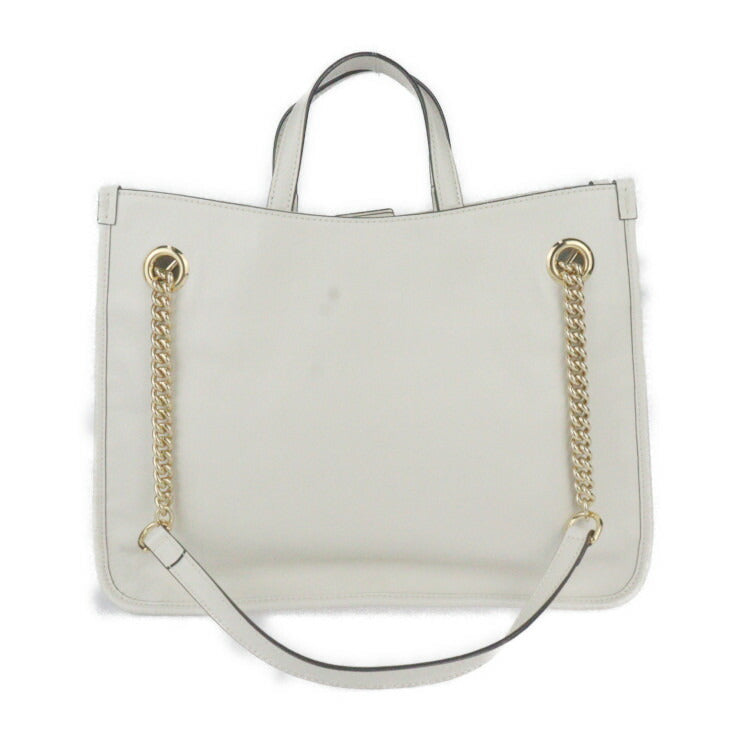 超美品 GUCCI グッチ ホースビット 1955 ミディアム トートバッグ ハンドバッグ 621144 レザー アイボリー系 ゴールド金具 2WAY ショルダーバッグ チェーン