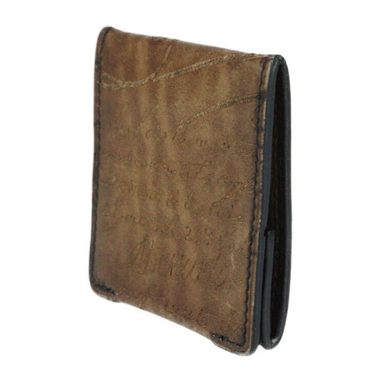 美品 Berluti ベルルッティ オリジン コインケース - ヴェネチアンレザー ブラウン 小銭入れ スクリット カリグラフィ—