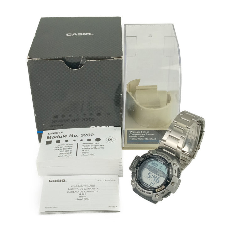 美品 CASIO カシオ 腕時計 SPORTS GEAR スポーツギア SGW-300HD-1AVDR シルバー ステンレス メンズ クオーツ デジタル 海外モデル