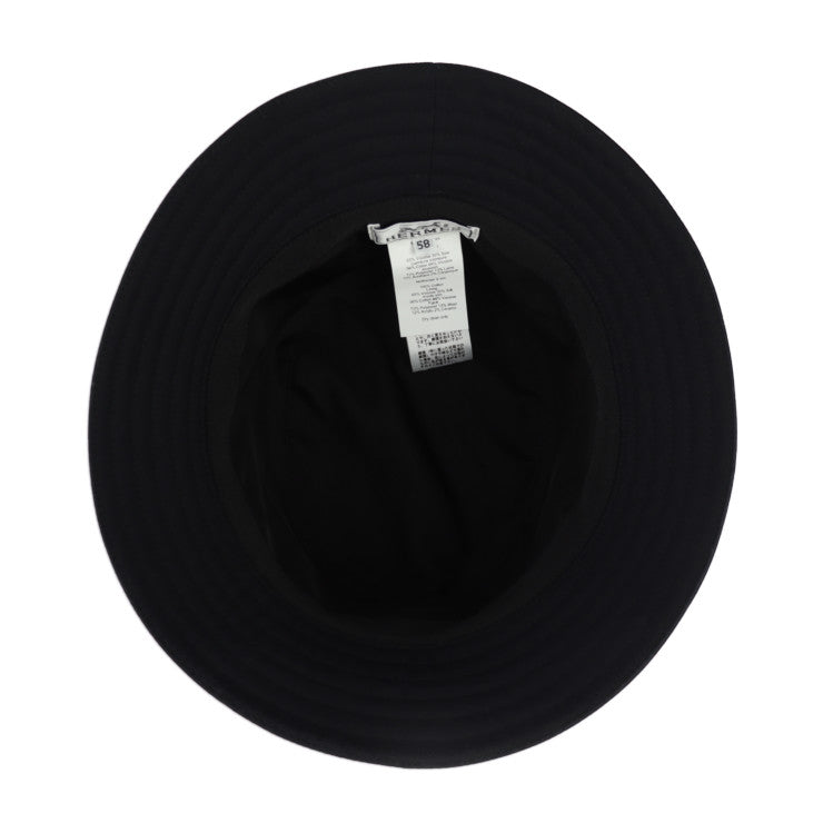 New, unused, display item, HERMES Harper H Serie Hat 232031N, size 58, cotton, black, bucket hat