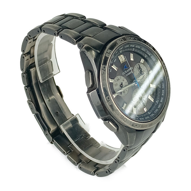 CASIO カシオ 腕時計 OCEANUS オシアナス OCW-T600TDCJ-1AJF ブラック チタン メンズ ソーラー電波