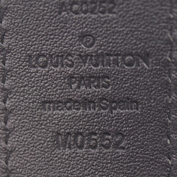 超美品 LOUIS VUITTON ルイ ヴィトン サンチュール LV モニュメント ベルト M0552 表記サイズ 95/38 カーフレザー ブラック シルバー金具 ロゴバックル