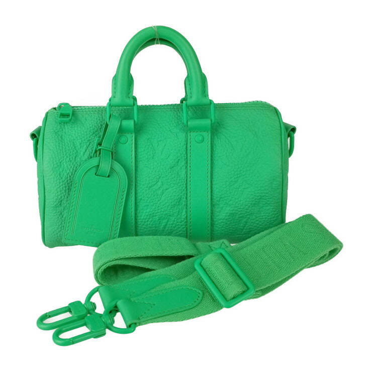 超美品 LOUIS VUITTON ルイヴィトン ハンドバッグ キーポル・バンドリエール 25 M20929 MINTY GREEN グリーン系 トリヨン・モノグラム レザー レディース 2WAY ミニボストン ショルダーバッグ