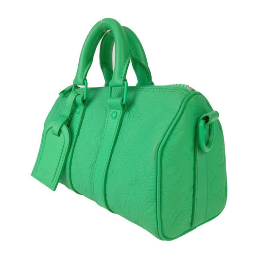 超美品 LOUIS VUITTON ルイヴィトン ハンドバッグ キーポル・バンドリエール 25 M20929 MINTY GREEN グリーン系 トリヨン・モノグラム レザー レディース 2WAY ミニボストン ショルダーバッグ