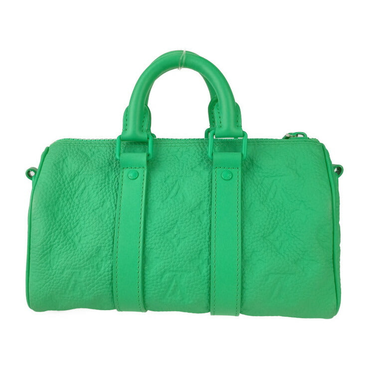超美品 LOUIS VUITTON ルイヴィトン ハンドバッグ キーポル・バンドリエール 25 M20929 MINTY GREEN グリーン系 トリヨン・モノグラム レザー レディース 2WAY ミニボストン ショルダーバッグ