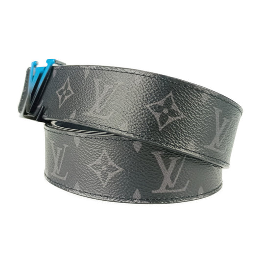 超美品 LOUIS VUITTON ルイヴィトン ベルト サンチュール・LVサンセット 40MM リバーシブル M0227V ブラック グレー ブルー系 モノグラム・エクリプスキャンバス カーフレザー メンズ #85/34