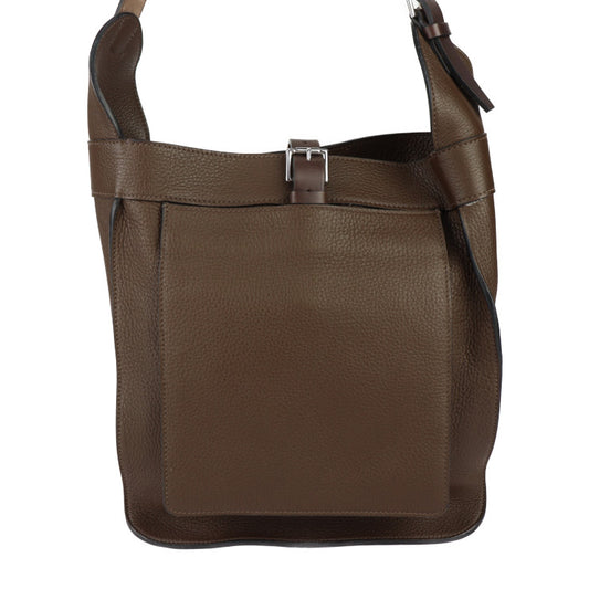美品 HERMES エルメス マルワリ PM ハンドバッグ - トリヨンクレマンス ブラウン系 シルバー金具 ショルダーバッグ □N刻印