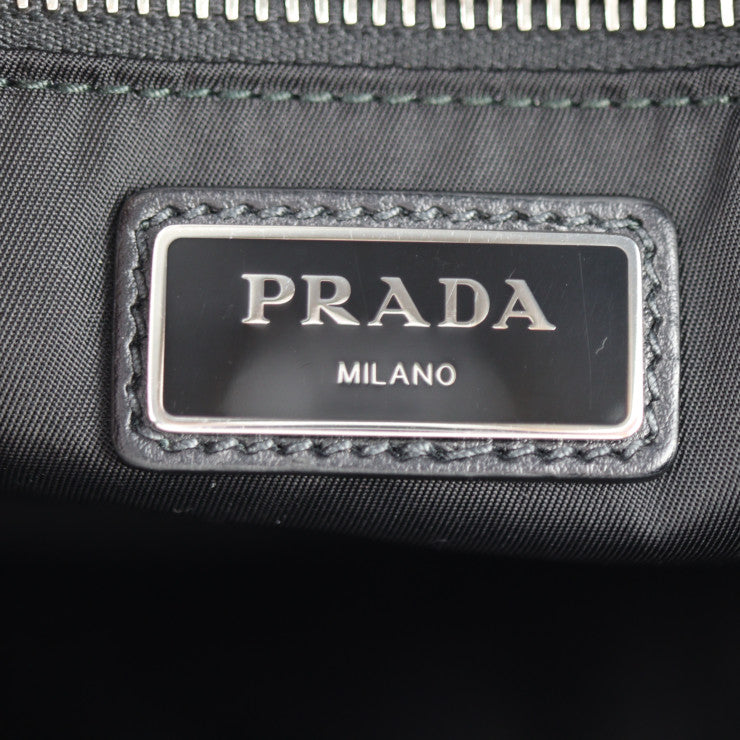 超美品 PRADA プラダ クロスボディバッグ ショルダーバッグ 2VH088 ナイロン ブラック シルバー金具 メッセンジャーバッグ