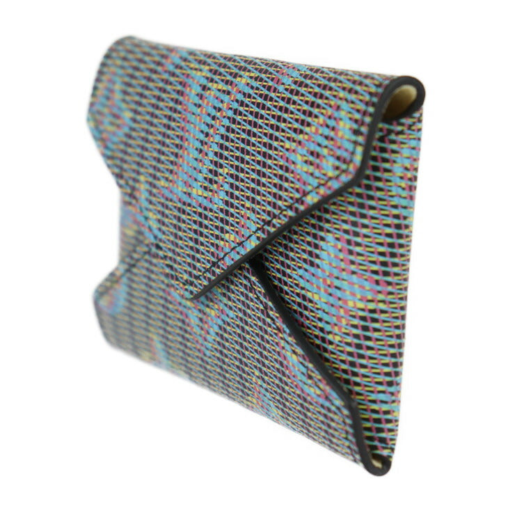 超美品 LOUIS VUITTON ルイ ヴィトン キリガミ ネックレス モノグラム LVポップ カードケース M68613 カーフレザー ブルー系 マルチカラー シルバー金具 チェーン マルチケース 小物入れ 名刺入れ ペンダント