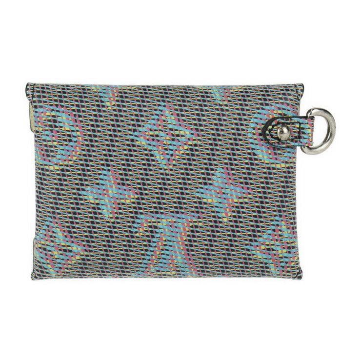 超美品 LOUIS VUITTON ルイ ヴィトン キリガミ ネックレス モノグラム LVポップ カードケース M68613 カーフレザー ブルー系 マルチカラー シルバー金具 チェーン マルチケース 小物入れ 名刺入れ ペンダント