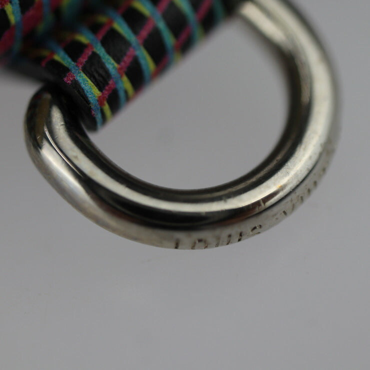 超美品 LOUIS VUITTON ルイ ヴィトン キリガミ ネックレス モノグラム LVポップ カードケース M68613 カーフレザー ブルー系 マルチカラー シルバー金具 チェーン マルチケース 小物入れ 名刺入れ ペンダント