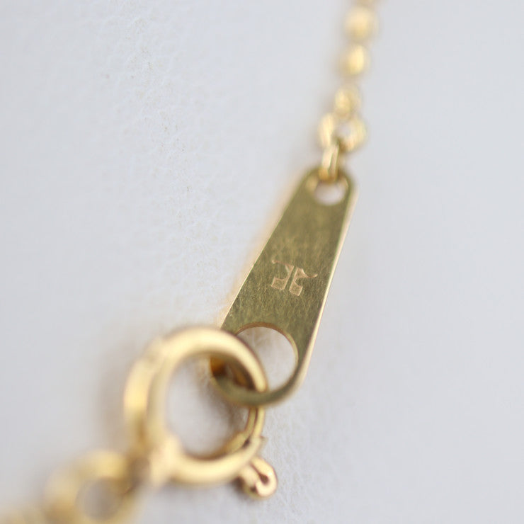 courreges クレージュ デザインネックレス ネックレス - K18ゴールド K18 × ダイヤモンド 0.07ct イエローゴールド ペンダント