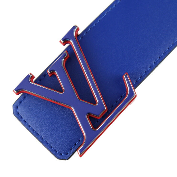 超美品 LOUIS VUITTON ルイ ヴィトン NBA ベルト ヴァージルアブロー ベルト MP278 表記サイズ 90/36 モノグラムキャンバス レザー ブラウン ブルー レッド リバーシブル