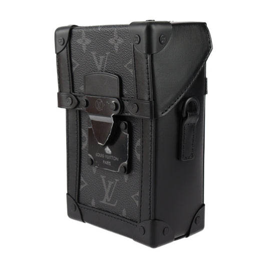 超美品 LOUIS VUITTON ルイ ヴィトン ヴェルティカル トランク ウェアラブル ウォレット モノグラム エクリプス ショルダーバッグ M82077 PVC レザー ブラック