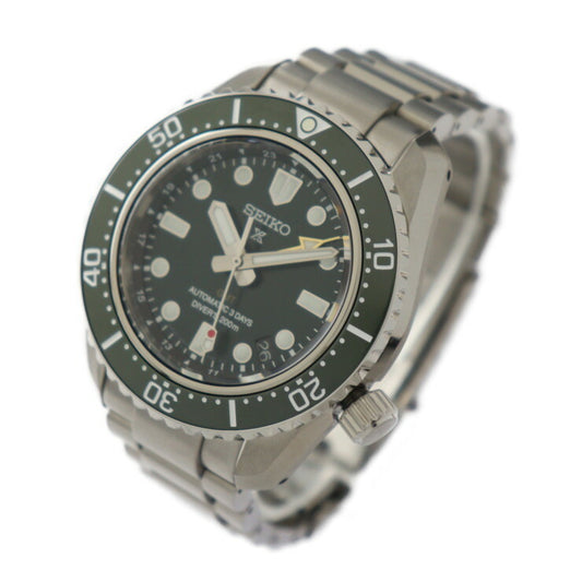 超美品 SEIKO セイコー プロスペックス ダイバースキューバ 腕時計 SBEJ009 ステンレススチール シルバー グリーン文字盤 メカニカルダイバーズ 1968 ヘリテージ GMT 自動巻き 6R54-0DD0