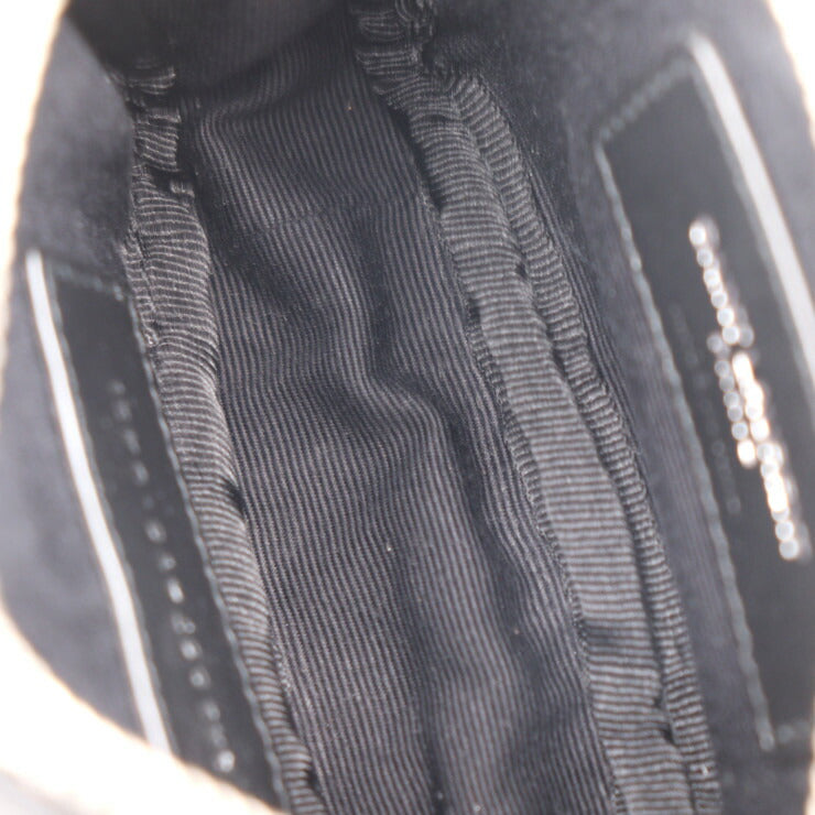 超美品 SAINT LAURENT PARIS サンローランパリ ベイビー ルー ポーチ ショルダーバッグ 657495 グレインレザー ブラック シルバー金具 チェーン タッセル ポシェット ベルトバッグ