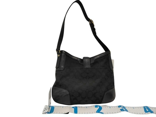 COACH コーチ ハンドバッグ シグネチャー 11058 ブラック系 キャンバス レザー レディース ゴールド金具