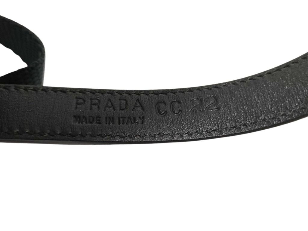 PRADA プラダ リード 首輪 ブラック系 キャンバス レザー ユニセックス