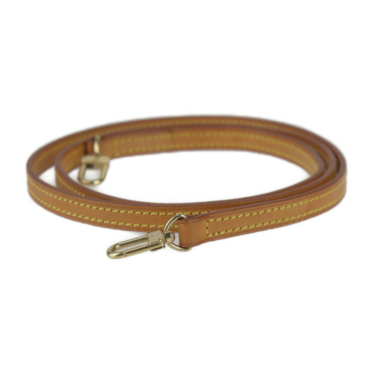 美品 LOUIS VUITTON ルイ ヴィトン ストラップ ショルダーストラップ J00145 ヌメ革 ナチュラル ゴールド金具 替えストラップ ビトン